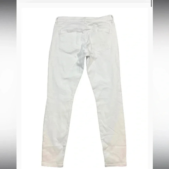 Express White Jeans Legging Ankle skinny style Mia Midi rise stretch size 10 - Picture 3 of 7